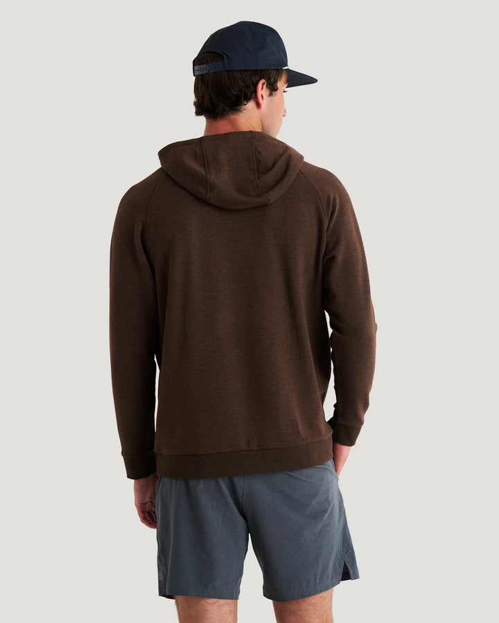 Free Fly Men's Bamboo Lightweight Fleece Hoodie: Heather Dark Brown