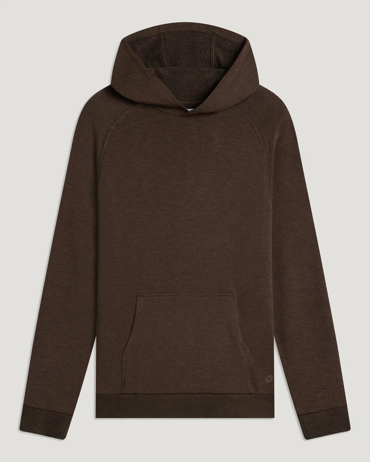 Free Fly Men's Bamboo Lightweight Fleece Hoodie: Heather Dark Brown