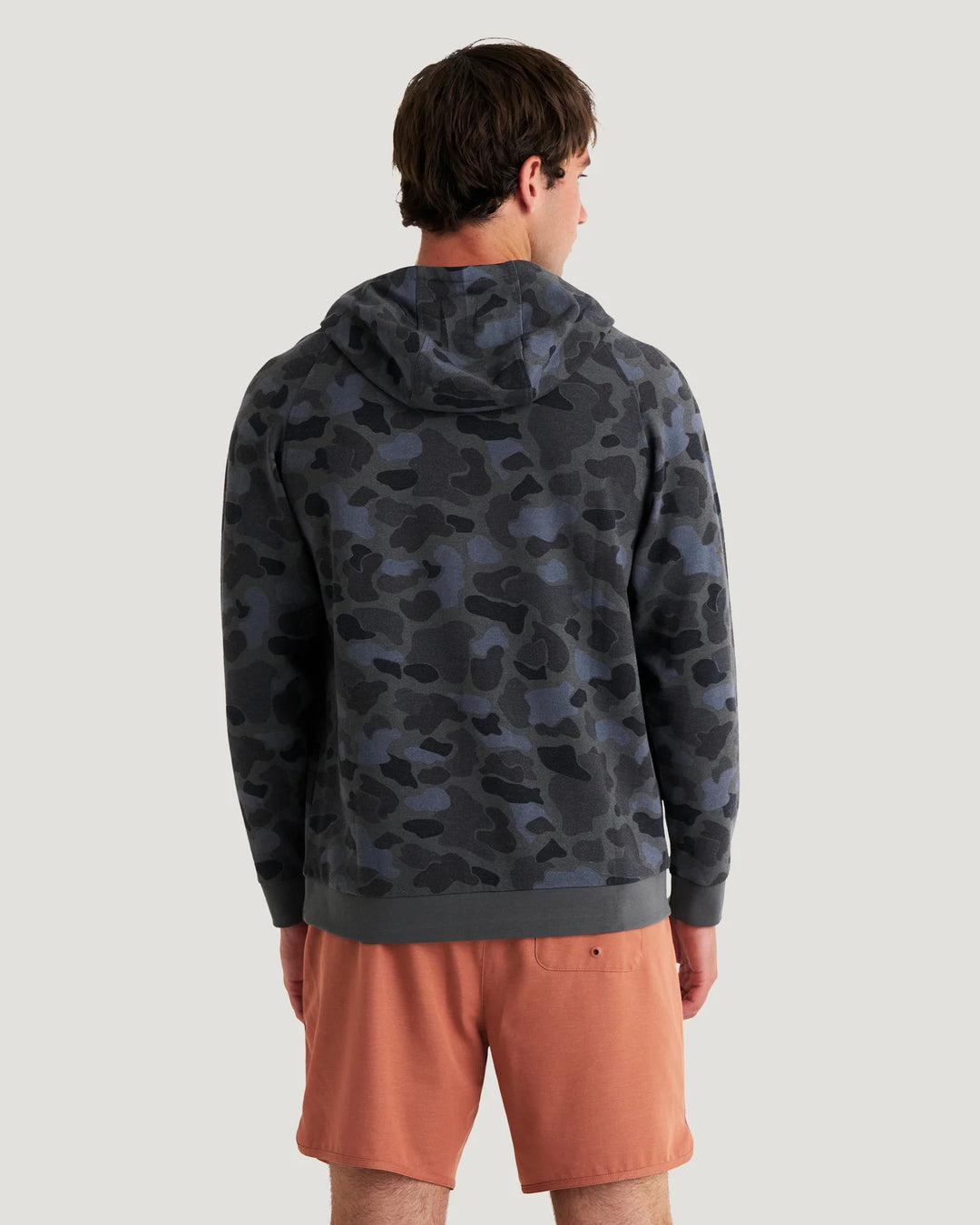 Free Fly Men's Bamboo Lightweight Fleece Hoodie: Vintage Camo Black