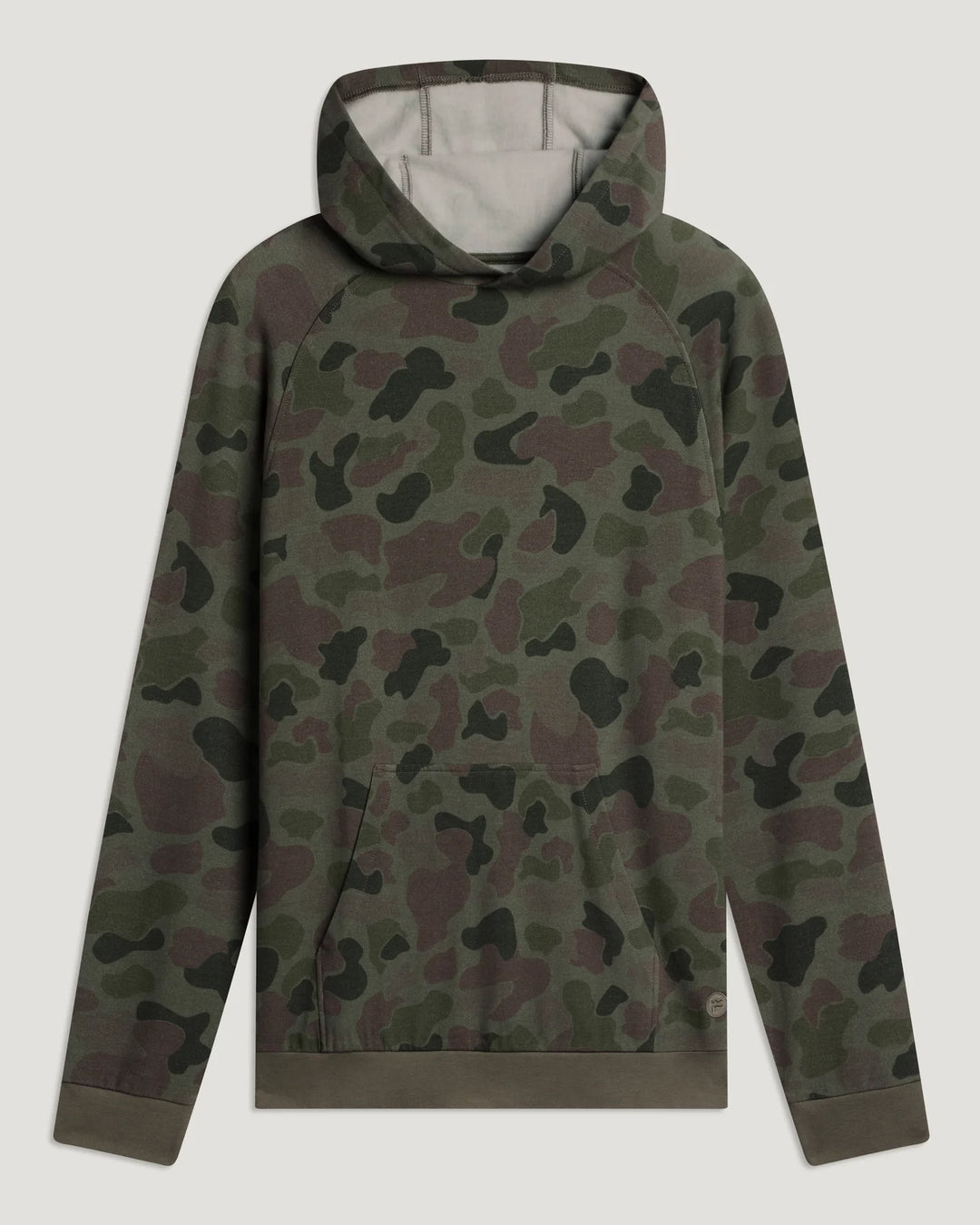 Free Fly Men's Bamboo Lightweight Fleece Hoodie: Vintage Camo Oil Green