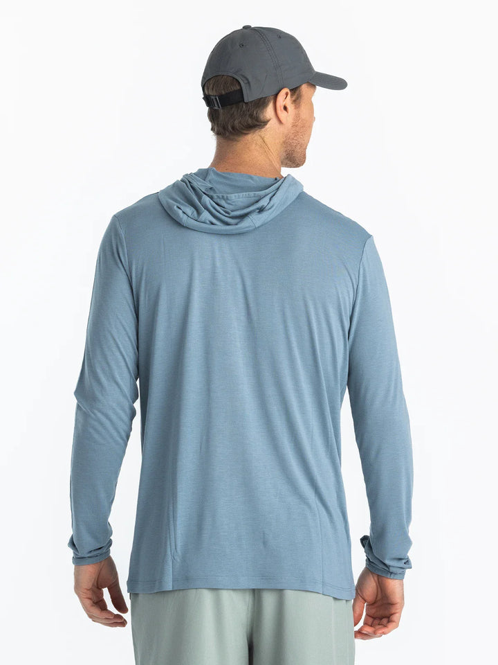 Free Fly Men's Bamboo Lightweight Hoodie: Blue Fog
