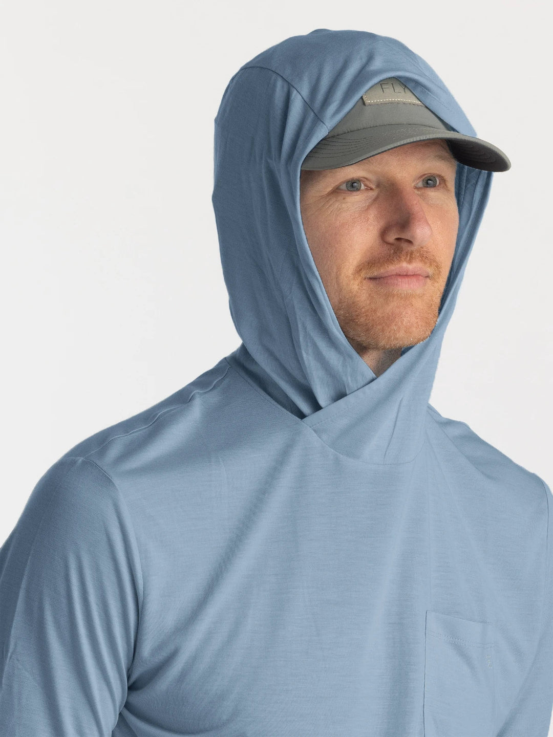 Free Fly Men's Bamboo Lightweight Hoodie: Blue Fog