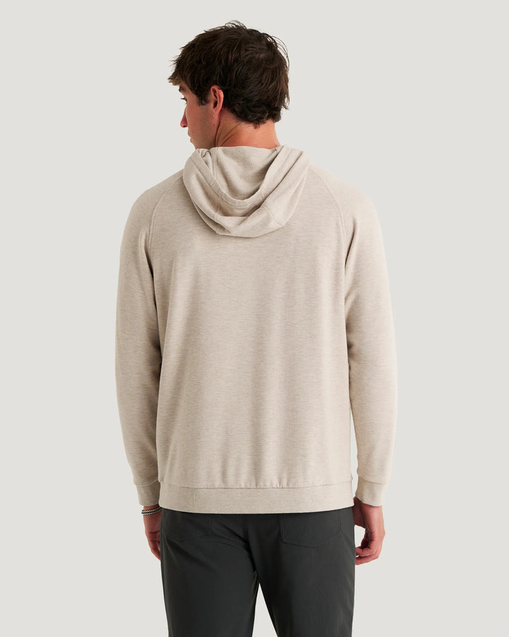Free Fly Men's Bamboo Lightweight Fleece Hoodie: Heather Desert Tan
