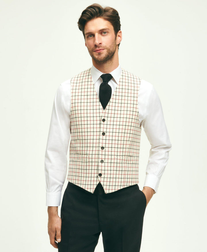 Brooks Brothers Tattersall Lambswool Vest