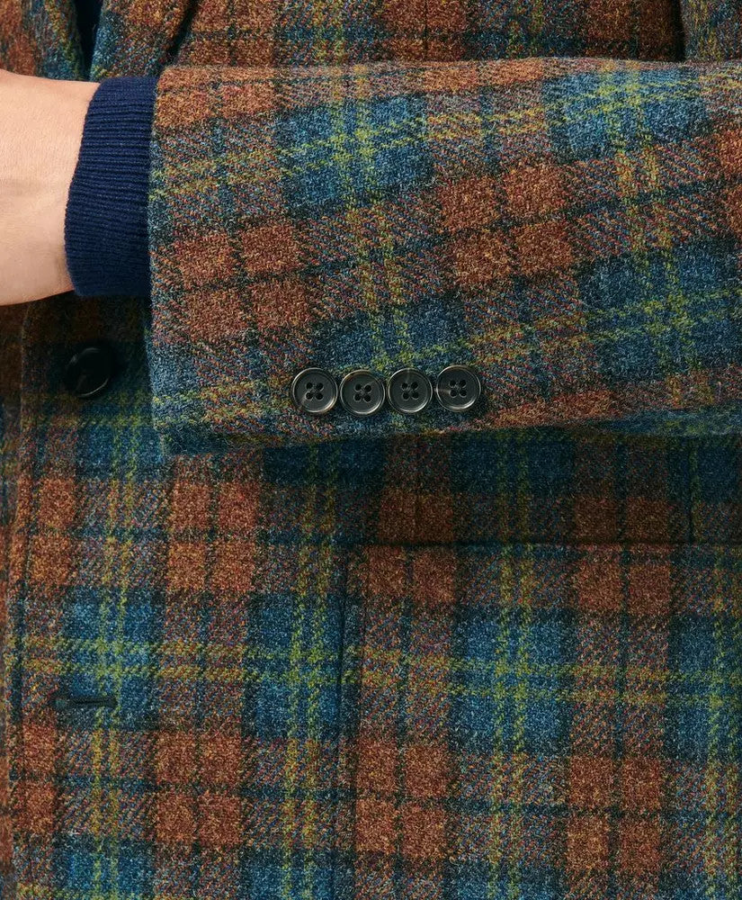 Brooks Brothers Classic Fit Sport Coat in Plaid Shetland Wool Tweed