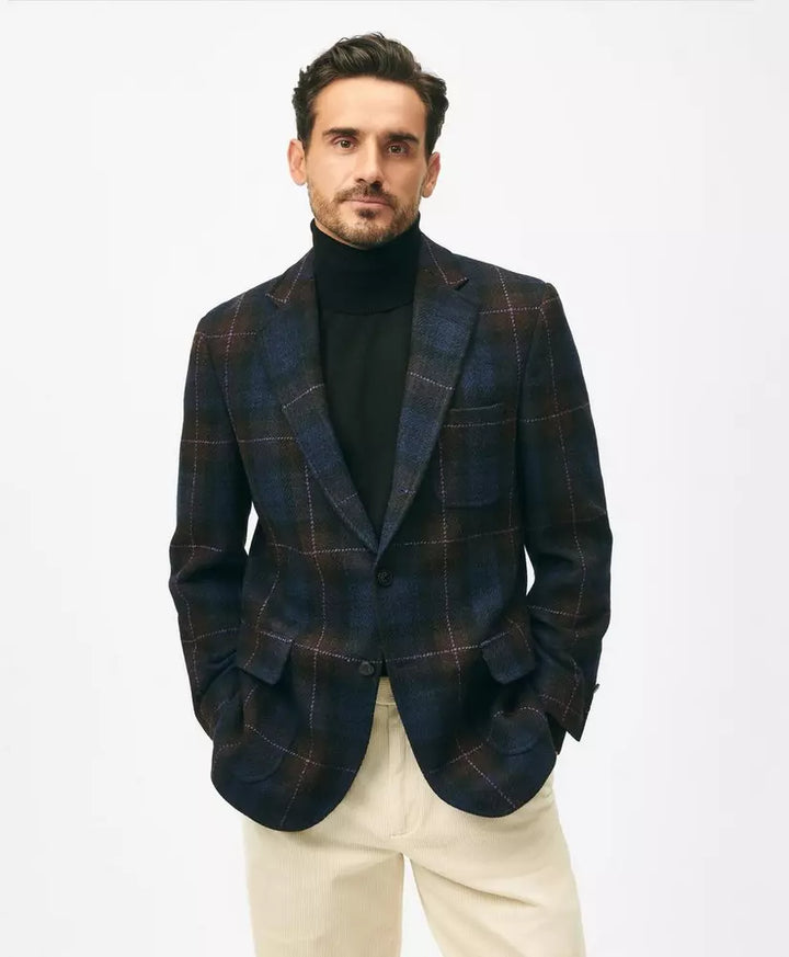 Brooks Brothers 1818 No. 1 Sack Sport Coat in Checked Harris Tweed: Multi