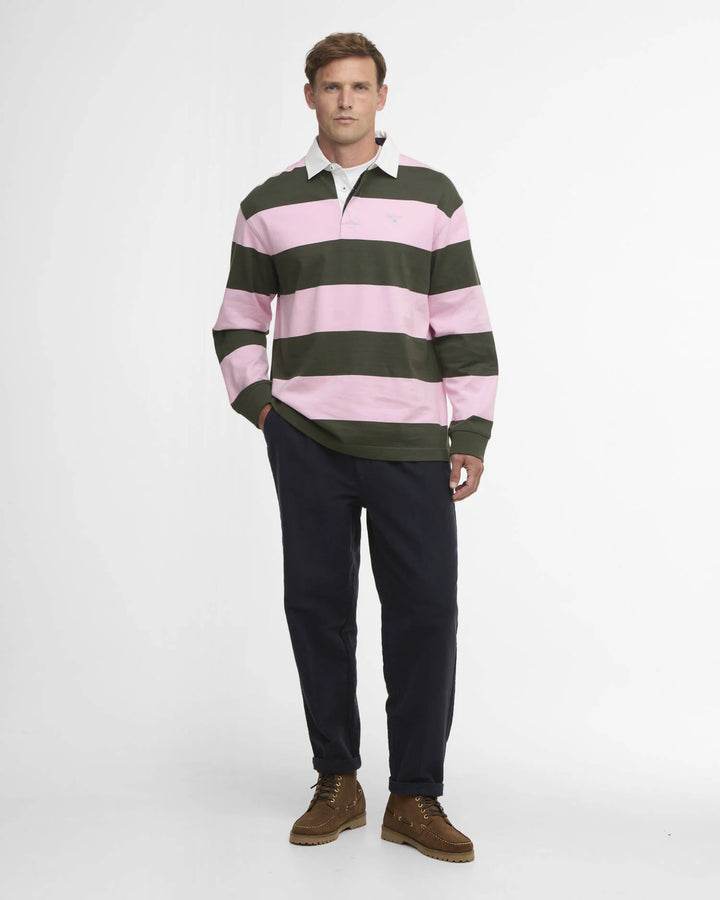 Barbour Men's Broome Rugby Shirt: Pink