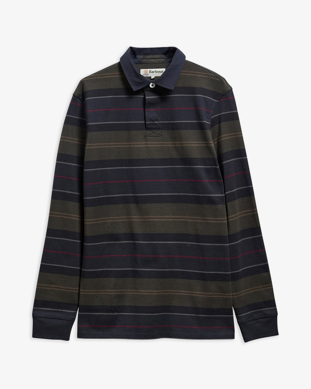 Barbour Frith Striped Rugby Shirt: Navy