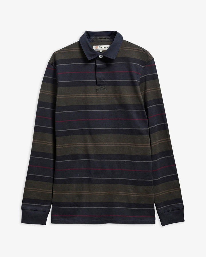 Barbour Frith Striped Rugby Shirt: Navy