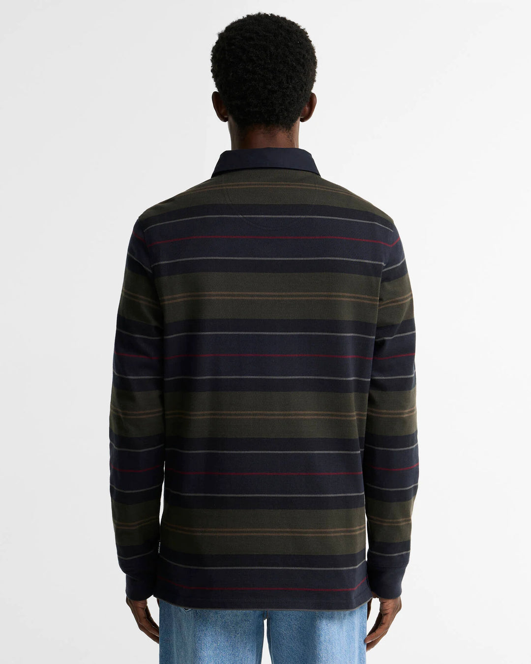 Barbour Frith Striped Rugby Shirt: Navy