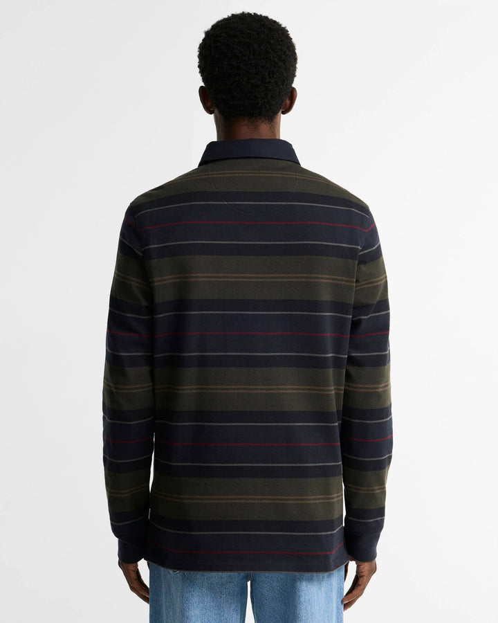 Barbour Frith Striped Rugby Shirt: Navy