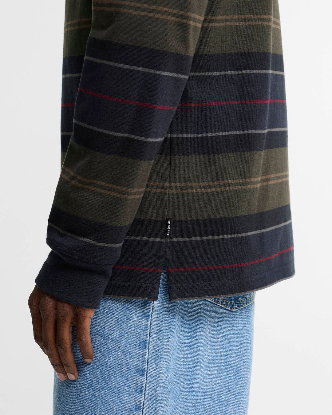 Barbour Frith Striped Rugby Shirt: Navy