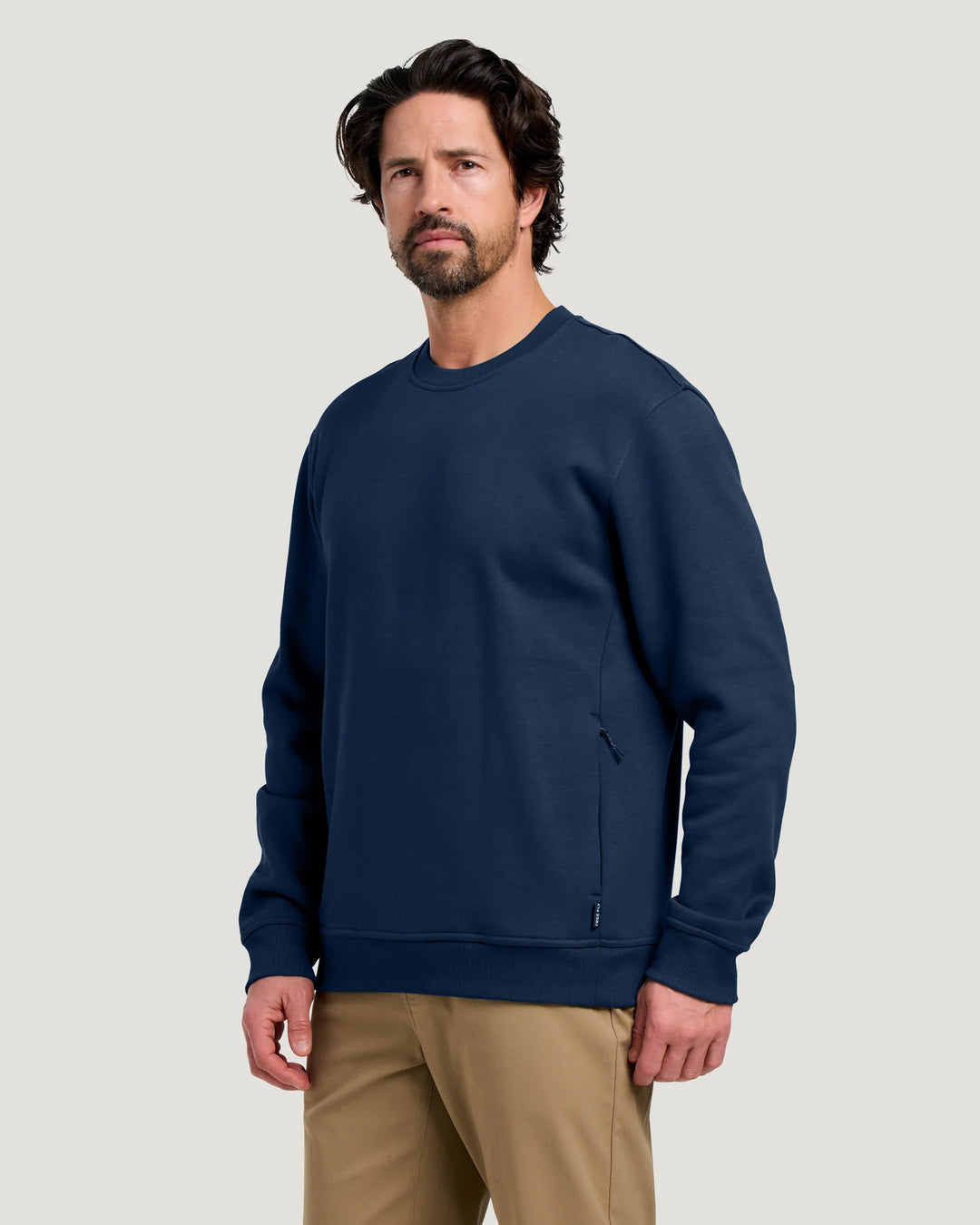 Free Fly Men's Bamboo Northcoast Fleece Crew: True Navy