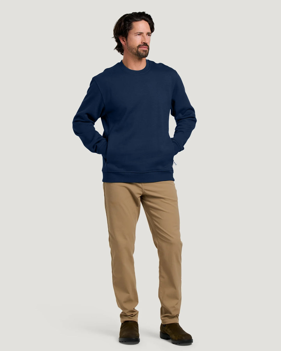 Free Fly Men's Bamboo Northcoast Fleece Crew: True Navy