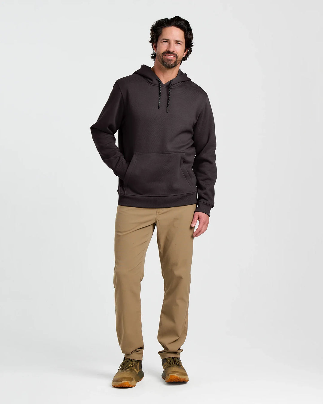 Free Fly Men's Bamboo Northcoast Fleece Pullover Hoodie: Black