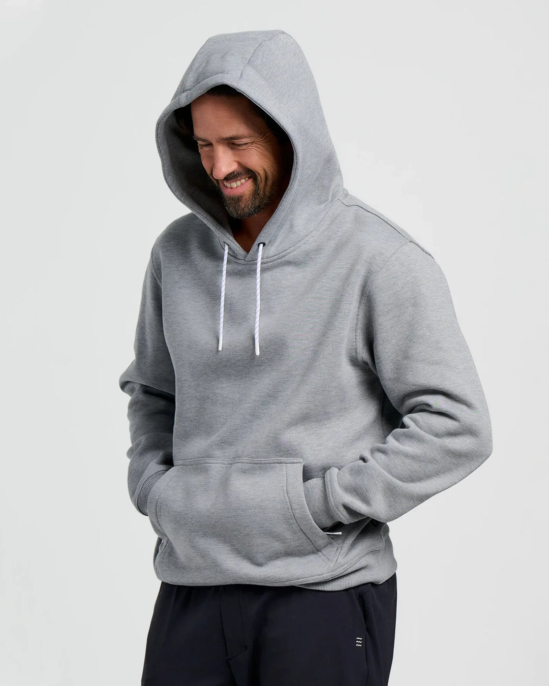 Free Fly Men's Bamboo Northcoast Fleece Pullover Hoodie: Heather Grey