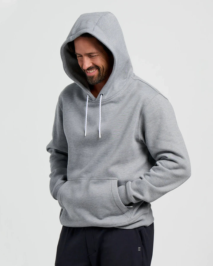 Free Fly Men's Bamboo Northcoast Fleece Pullover Hoodie: Heather Grey