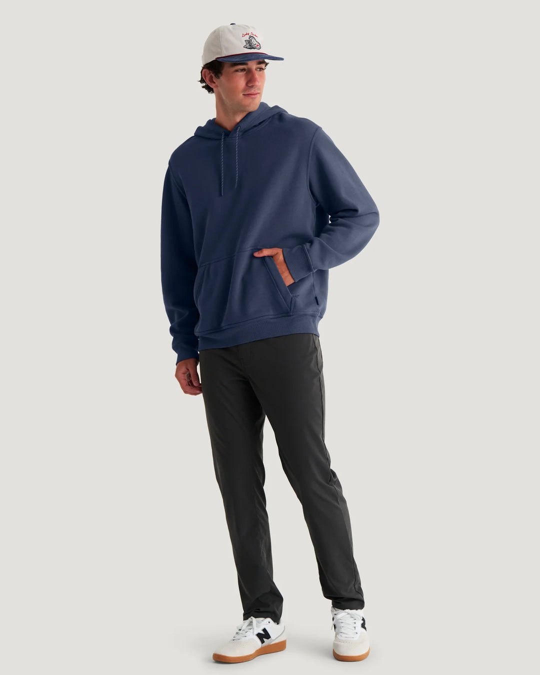 Free Fly Men's Bamboo Northcoast Fleece Pullover Hoodie: True Navy