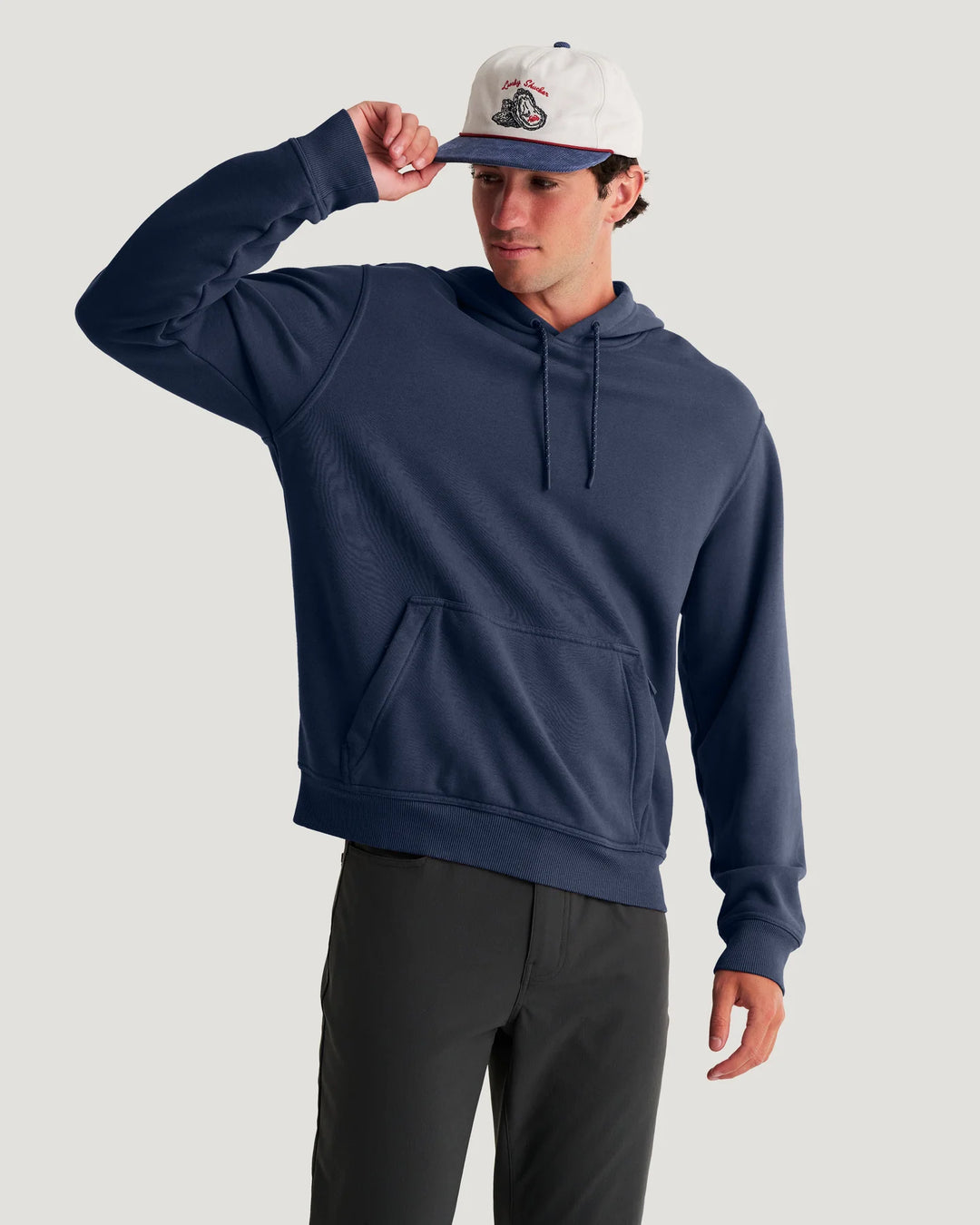 Free Fly Men's Bamboo Northcoast Fleece Pullover Hoodie: True Navy