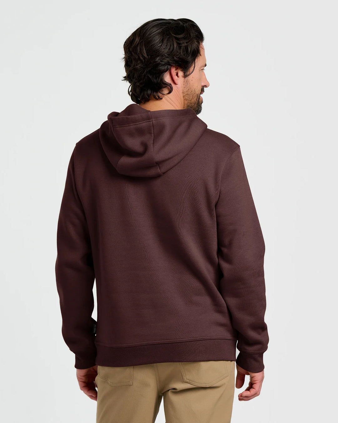 Free Fly Men's Bamboo Northcoast Fleece Pullover Hoodie: Chestnut