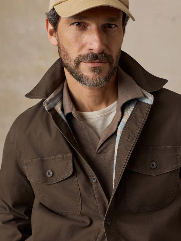 Faherty Stretch Blanket Lined CPO: Coast Brown