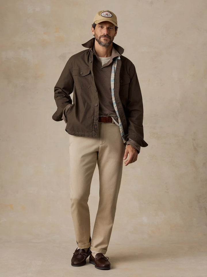 Faherty Stretch Blanket Lined CPO: Coast Brown
