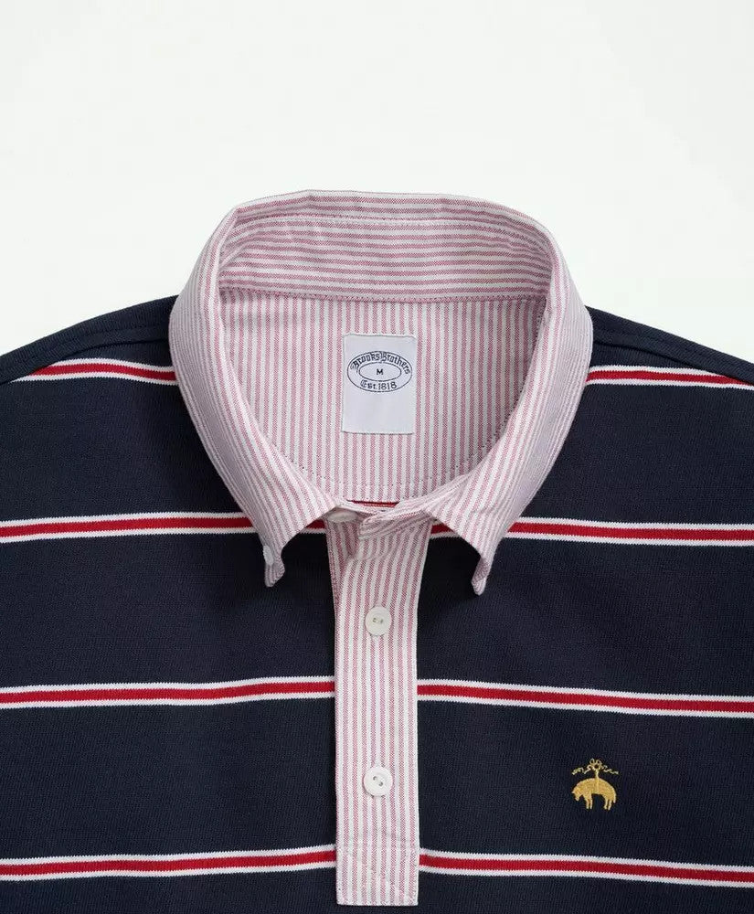 Brooks Brothers Cotton BB#2 Stripe Rugby Shirt: Navy Multi