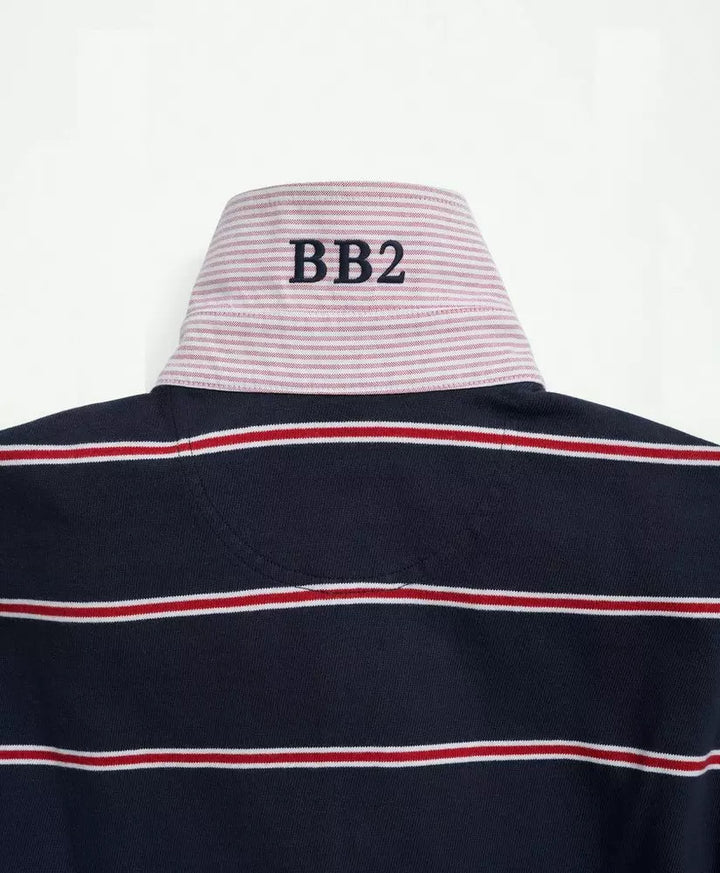 Brooks Brothers Cotton BB#2 Stripe Rugby Shirt: Navy Multi