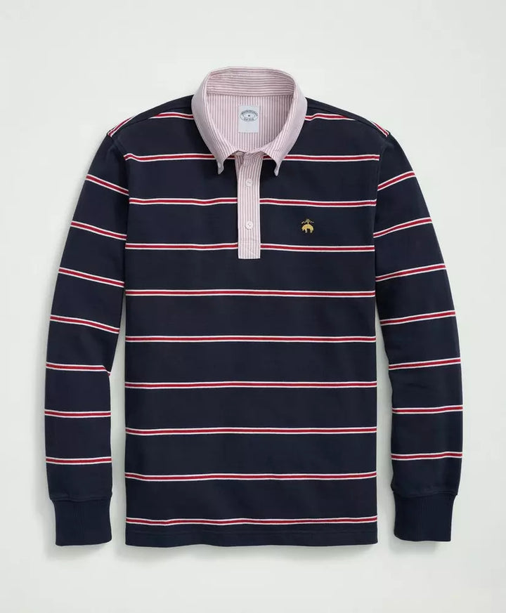 Brooks Brothers Cotton BB#2 Stripe Rugby Shirt: Navy Multi