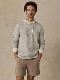 Faherty Men's Sunwashed Slub Hoodie: Cedar Falls Stripe