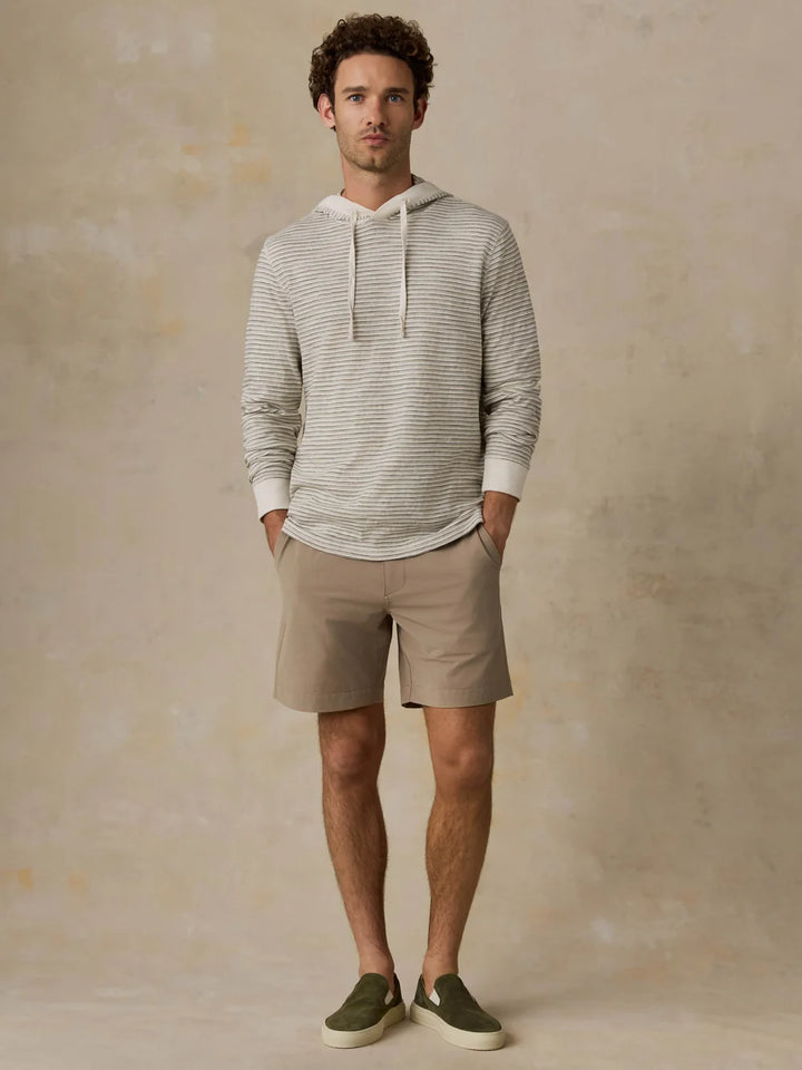 Faherty Men's Sunwashed Slub Hoodie: Cedar Falls Stripe
