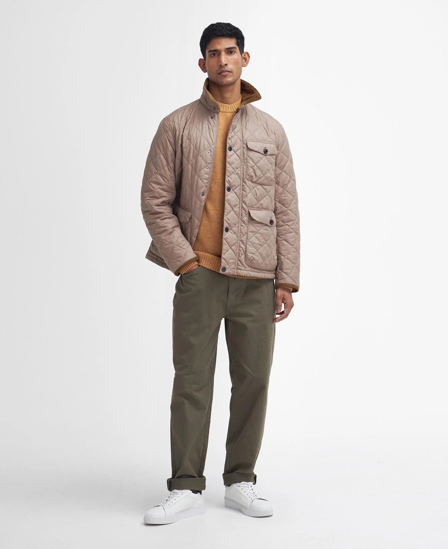 Barbour Hornby Quilted Jacket: Timberwolf – Craig Reagin Clothiers