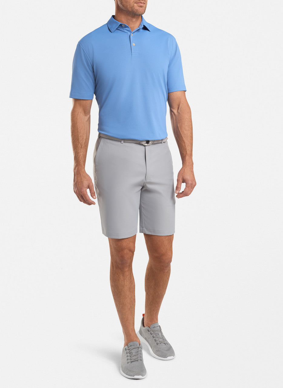 Peter Millar High Drape Performance Salem Short: Gale Grey