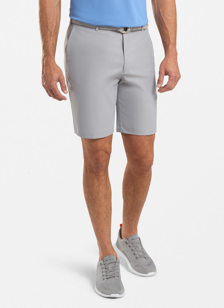 Peter Millar High Drape Performance Salem Short: Gale Grey