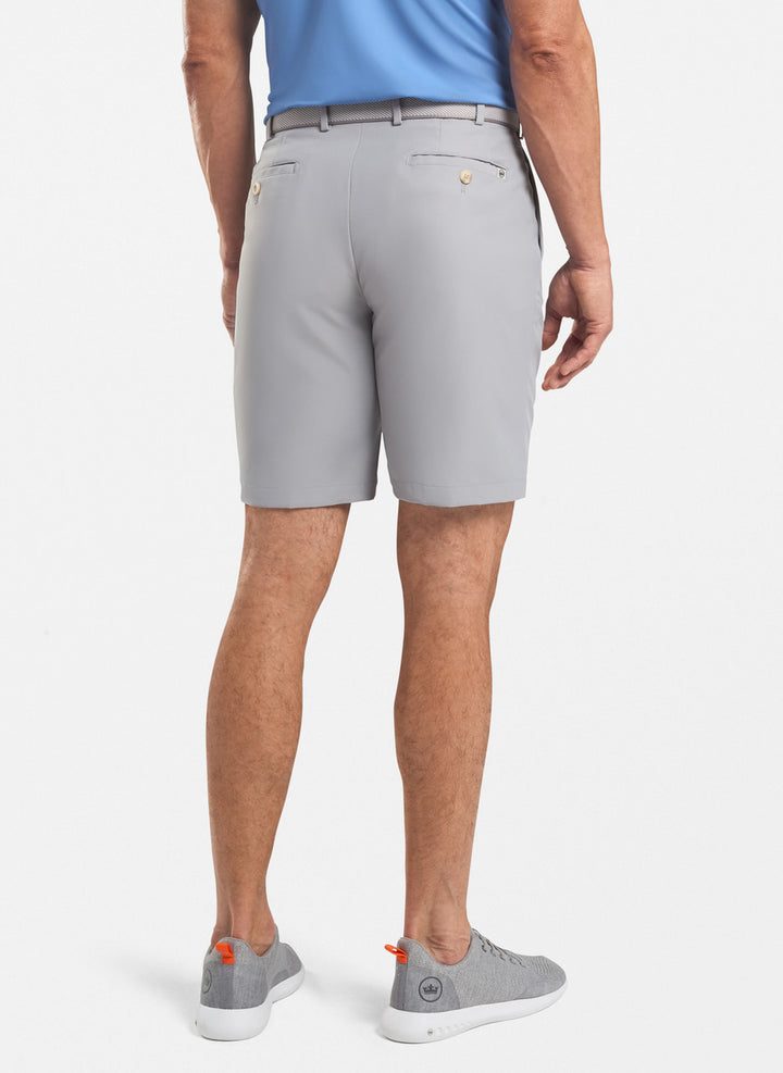 Peter Millar High Drape Performance Salem Short: Gale Grey