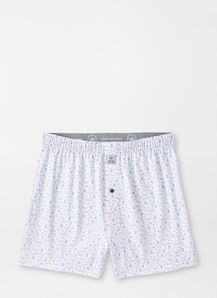 Peter Millar 5 O'Clock in Fiji Performance Boxer Short: White