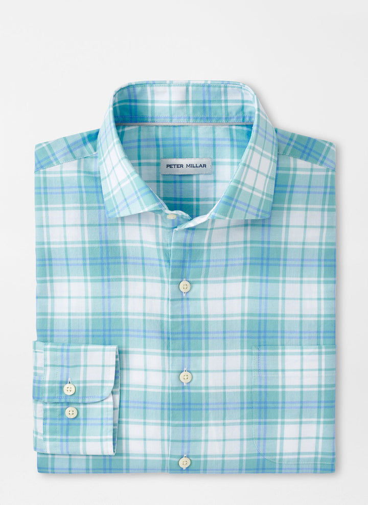 Peter Millar Lynden Summer Soft Cotton Sport Shirt: Cloud