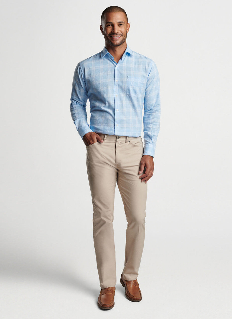 Peter Millar Solana Cotton Sport Shirt: Cottage Blue