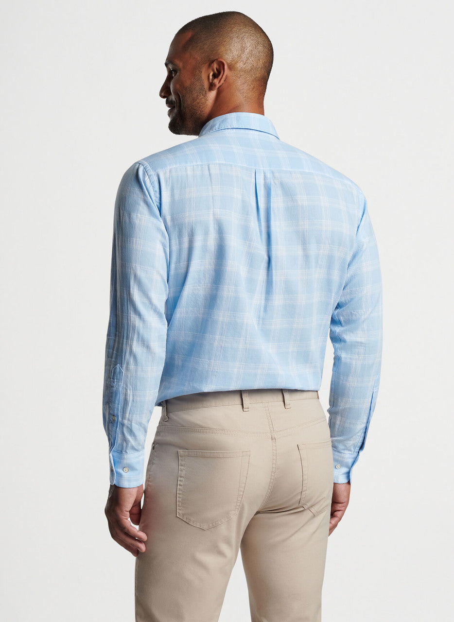 Peter Millar Solana Cotton Sport Shirt: Cottage Blue
