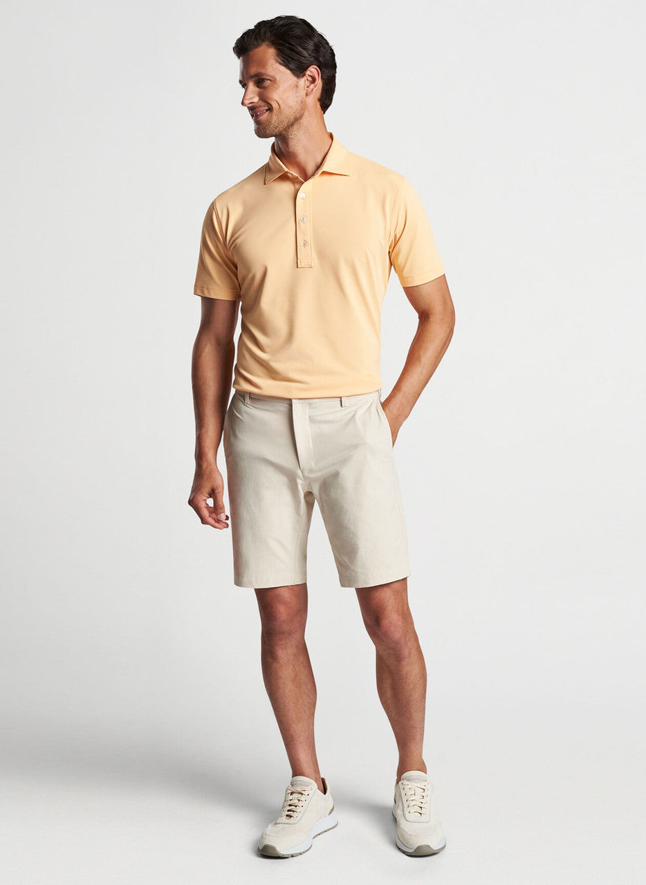 Peter Millar Crown Crafted Soul Performance Mesh Polo: Orange Sorbet