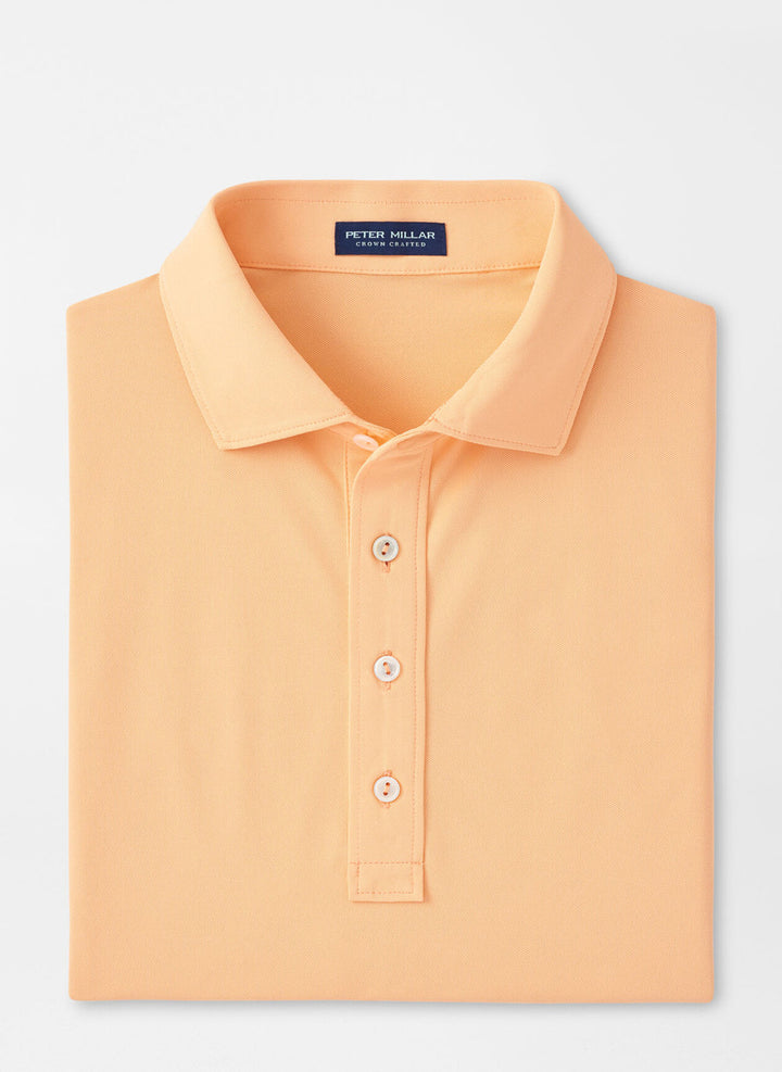 Peter Millar Crown Crafted Soul Performance Mesh Polo: Orange Sorbet