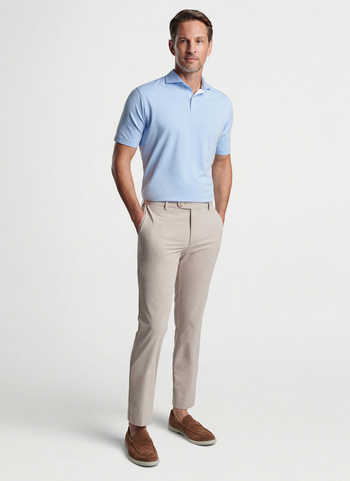 Peter Millar Crown Crafted Albatross Cotton Blend Piqué Polo: Regatta Blue