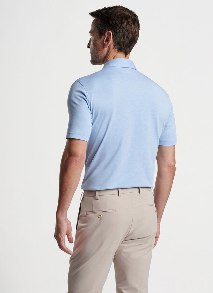 Peter Millar Crown Crafted Albatross Cotton Blend Piqué Polo: Regatta Blue