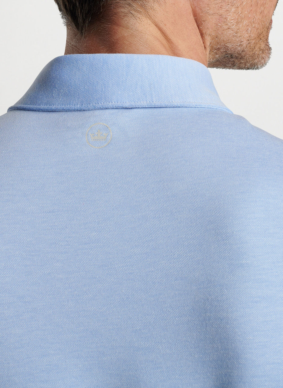 Peter Millar Crown Crafted Albatross Cotton Blend Piqué Polo: Regatta Blue