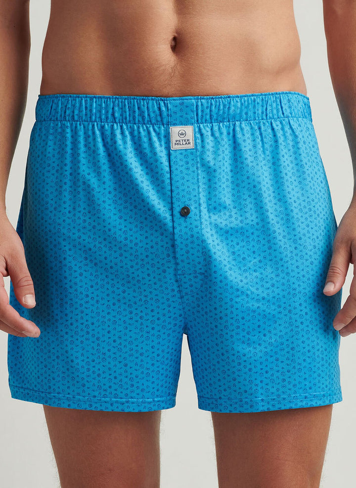 Peter Millar Elements Performance Boxer Short: Riverbed