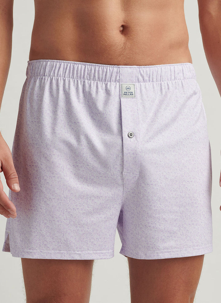 Peter Millar Getaway Performance Boxer Short: White