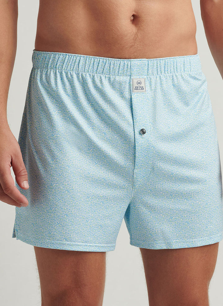 Peter Millar Mezcal Performance Boxer Short: White