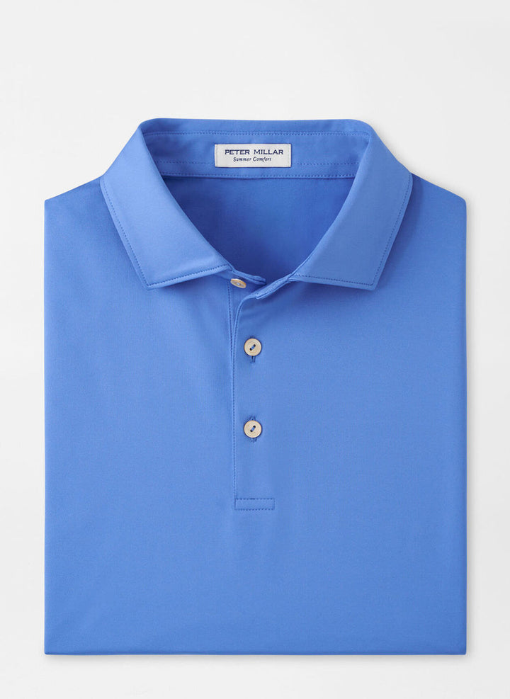 Peter Millar Solid Performance Jersey Polo: Blue Sea