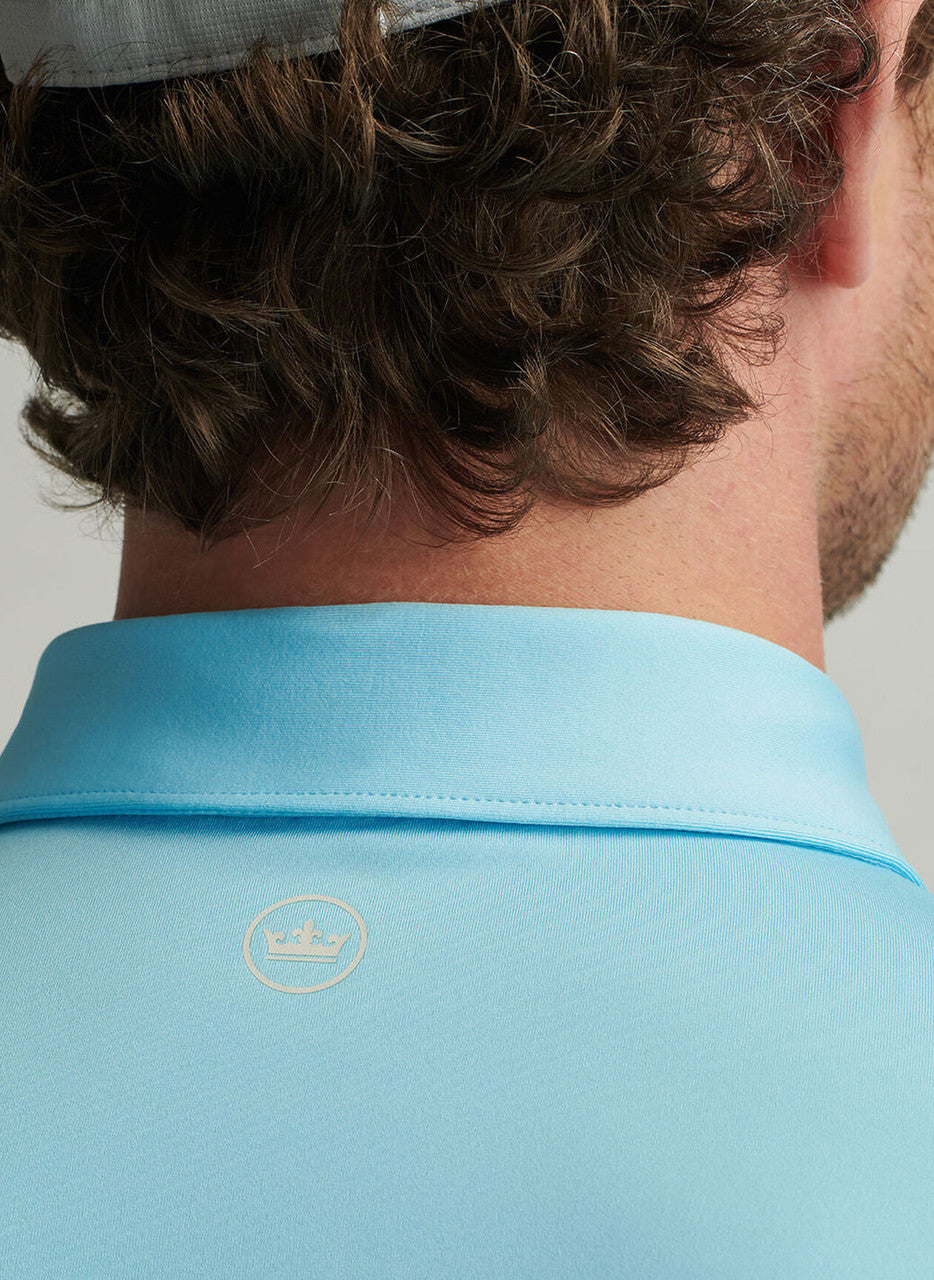 Peter Millar Solid Performance Jersey Polo: Maya Blue