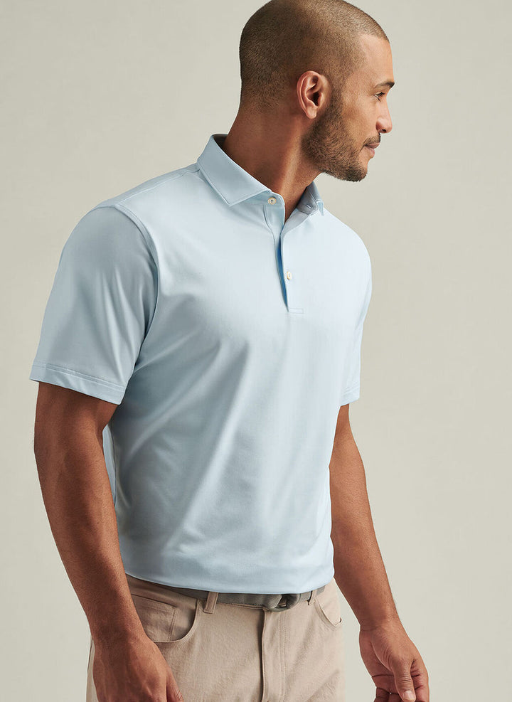 Peter Millar Solid Performance Jersey Polo: Pale Blue